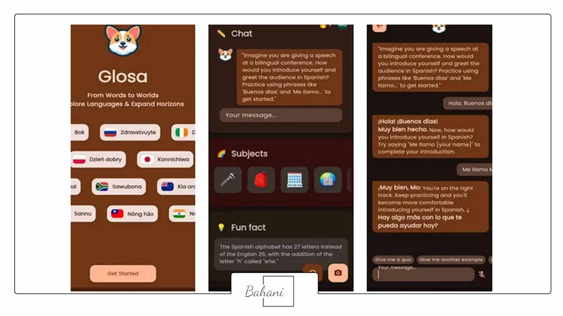 اپلیکیشن اموزش زبان با هوش مصنوعی گلوسا