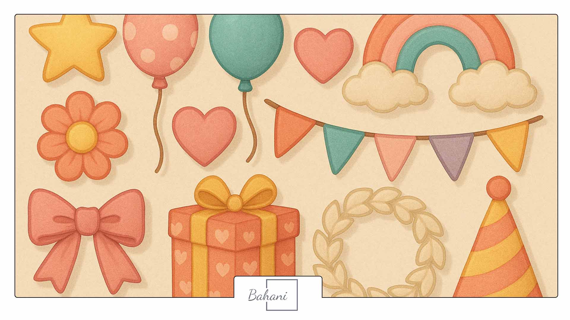 فهرست لوازم تزئینی به زبان انگلیسی